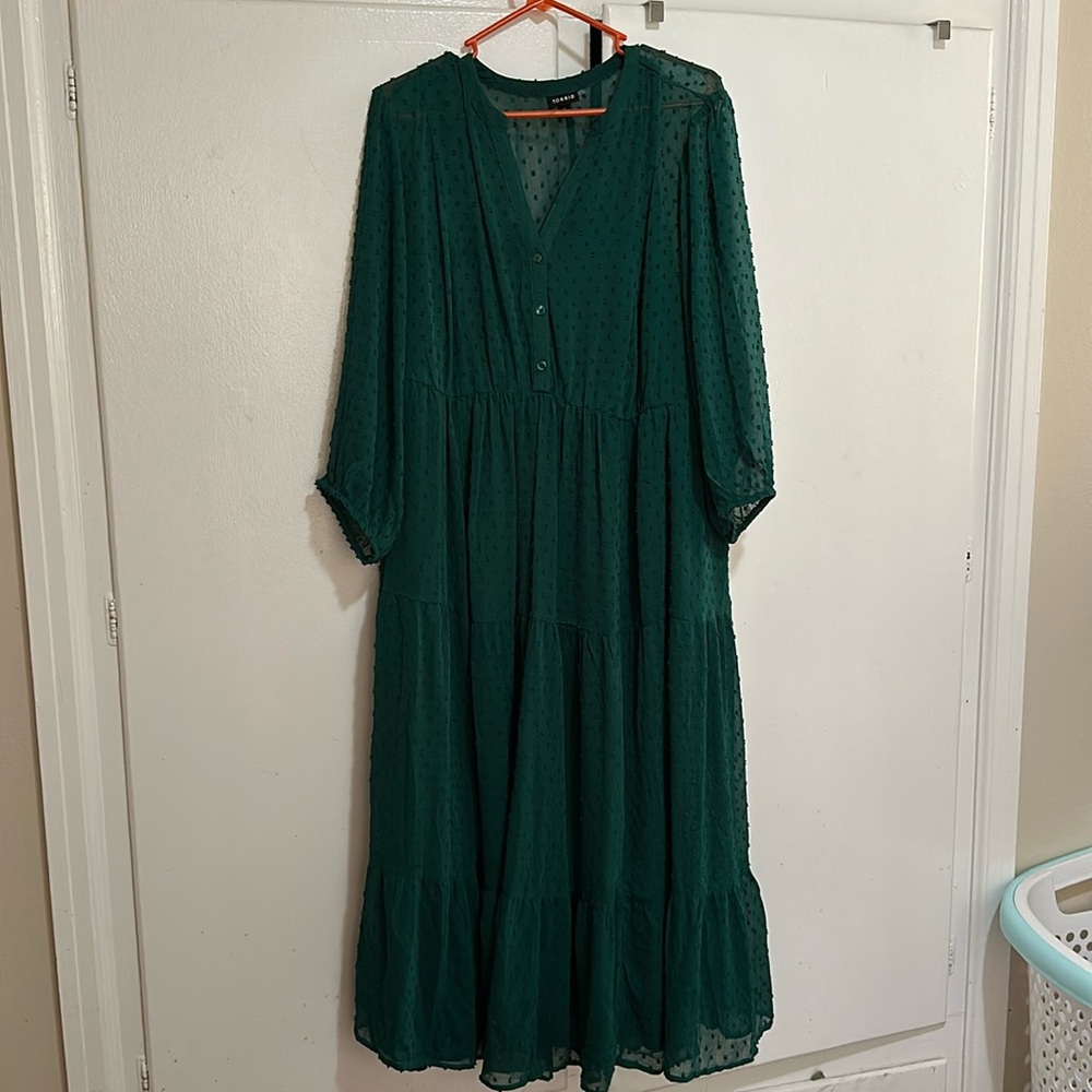 Green long sleeve dress